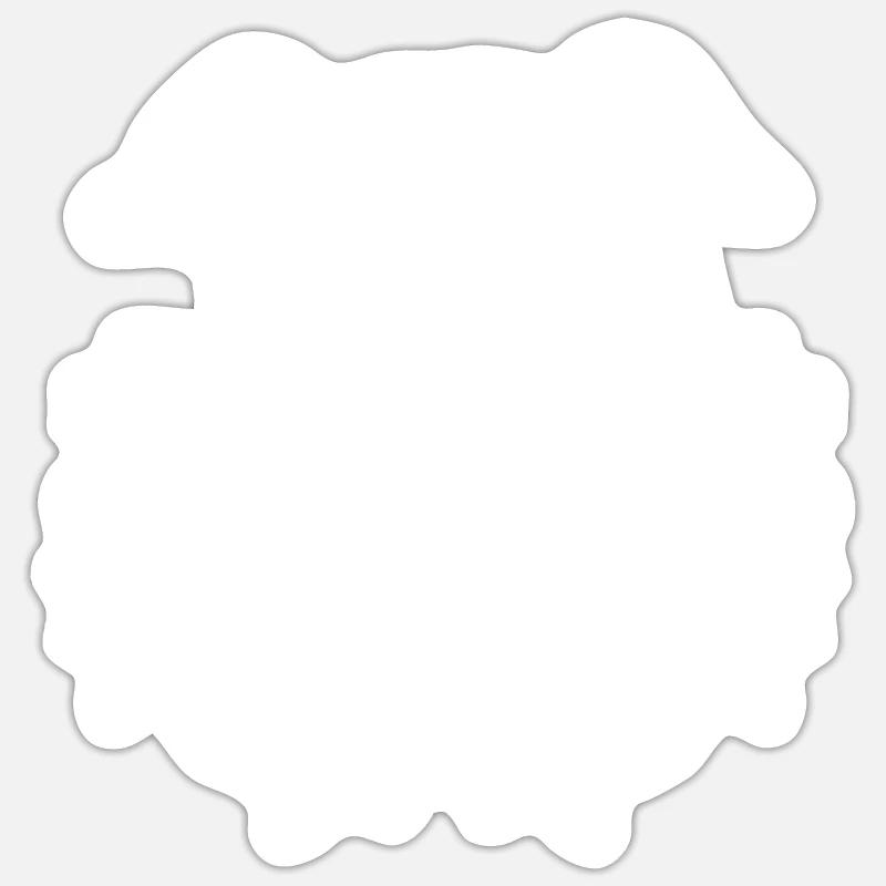 Pitbull - Sticker Größe S (10 x 10 cm) - Mattweiß