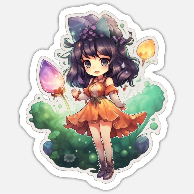 Enchanting Spellcaster Tee - Sticker Größe S (10 x 10 cm) - Mattweiß