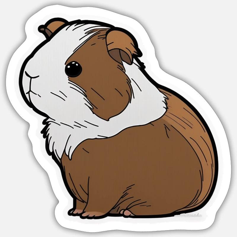 Guinea pig magic - Sticker size S (10 x 10 cm) - white matte