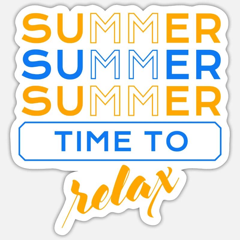 Summer Time to relax EV - Sticker Größe S (10 x 10 cm) - Mattweiß