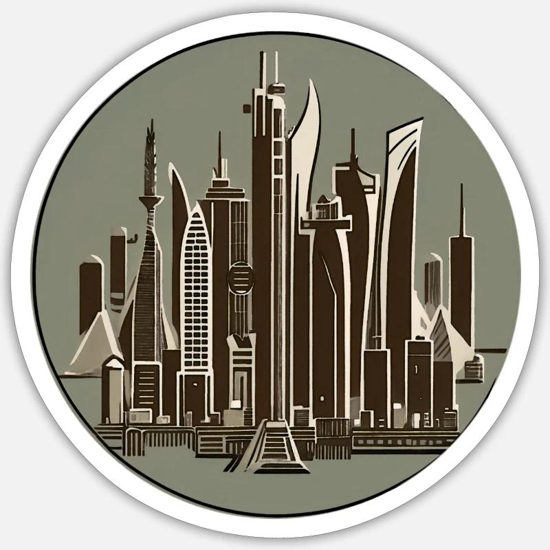 Skyscraper Sticker size S (10 x 10 cm)