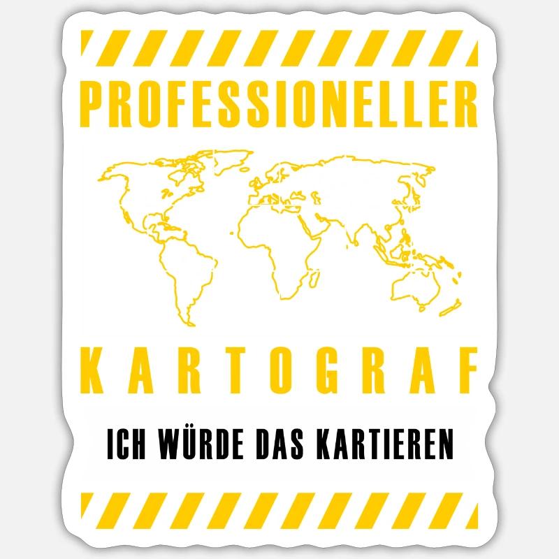 Conception cartographique - Sticker taille S (10 x 10 cm) - blanc mat