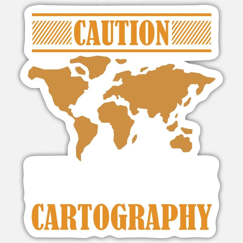 Conception cartographique - Sticker taille S (10 x 10 cm) - blanc mat