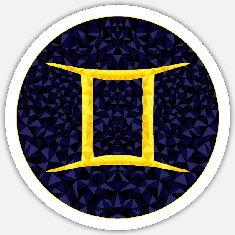 Gemini - Sticker Größe S (10 x 10 cm) - Mattweiß