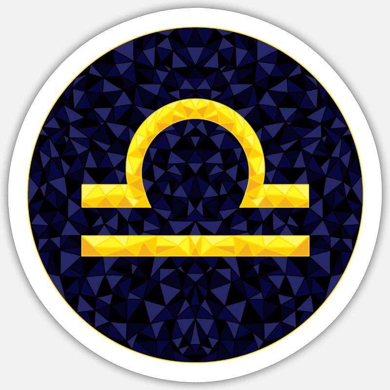 Libra - Sticker Größe S (10 x 10 cm) - Mattweiß