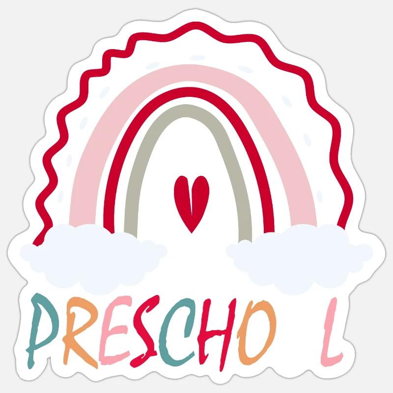 Hallo Vorschule Geschenk Sticker Größe S (10 x 10 cm)