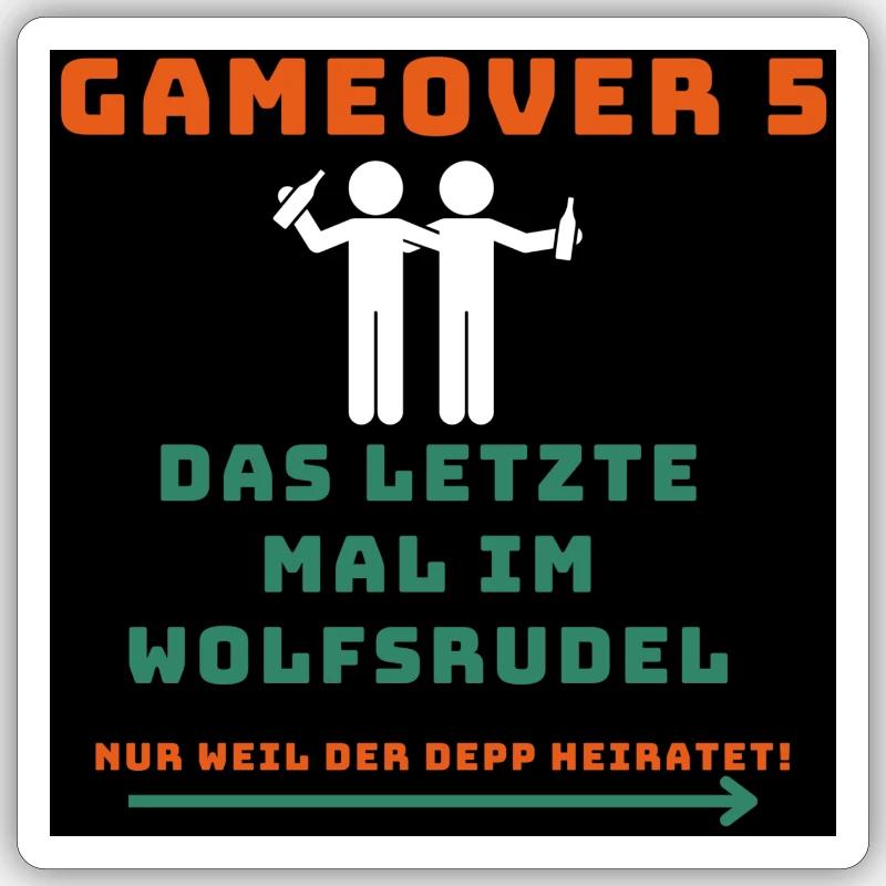 Wolfsrudel Freunde Sticker Größe S (10 x 10 cm)