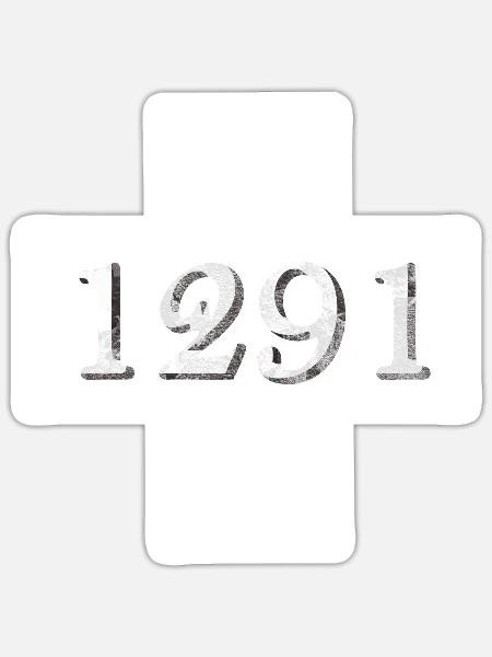 1291 new - Sticker Größe S (10 x 10 cm) - Mattweiß