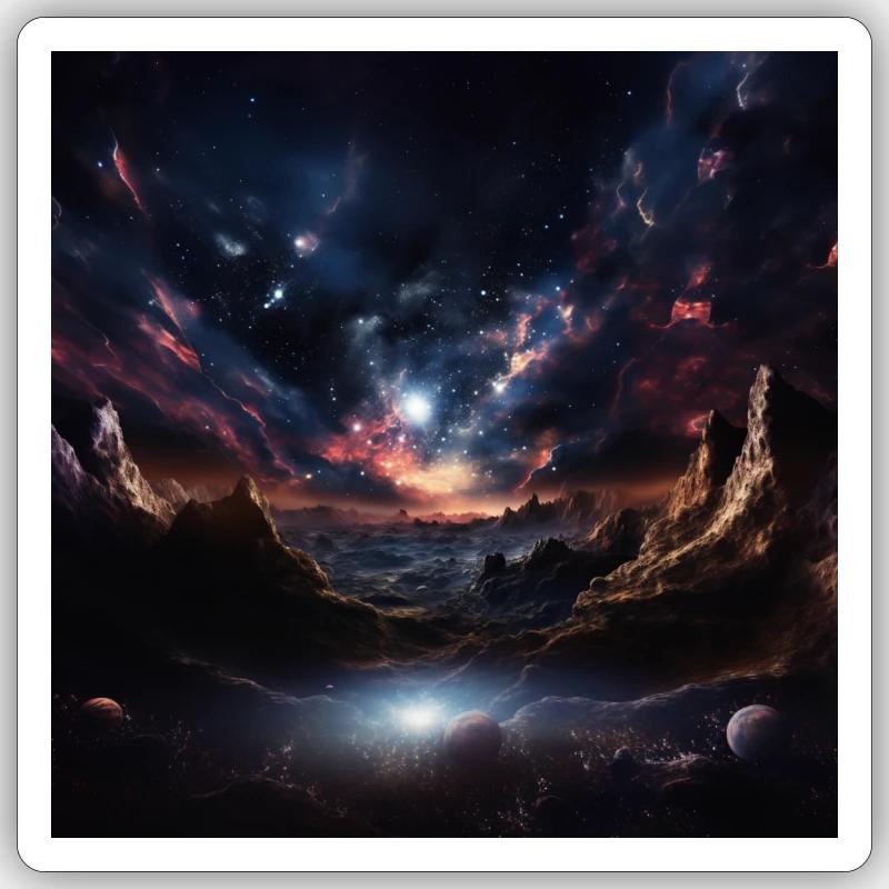 Space - Sticker size S (10 x 10 cm) - white matte