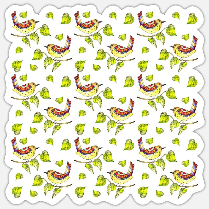 Vogel - Sticker Größe S (10 x 10 cm) - Mattweiß