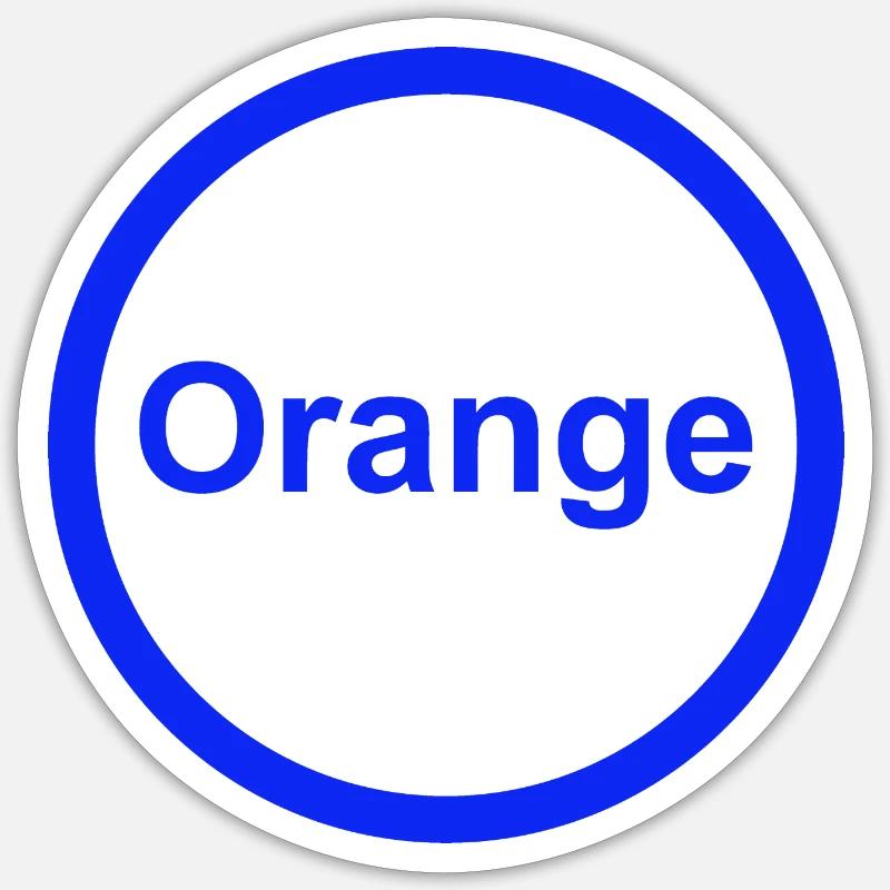 Orange - Sticker Größe S (10 x 10 cm) - Mattweiß