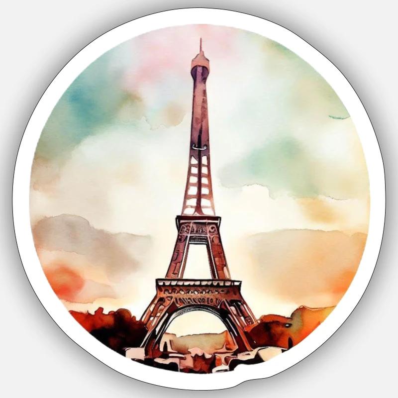 Eiffel Tower - Sticker size S (10 x 10 cm) - white matte