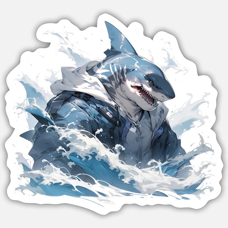 Shark prot Sticker taille S (10 x 10 cm)
