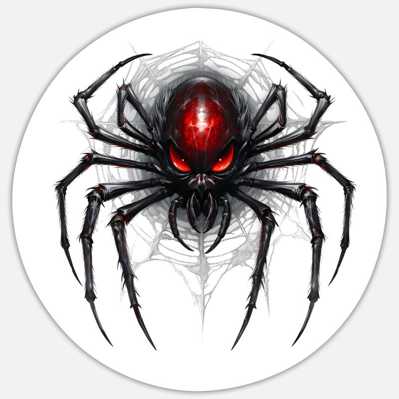 Spider - Sticker Größe S (10 x 10 cm) - Mattweiß