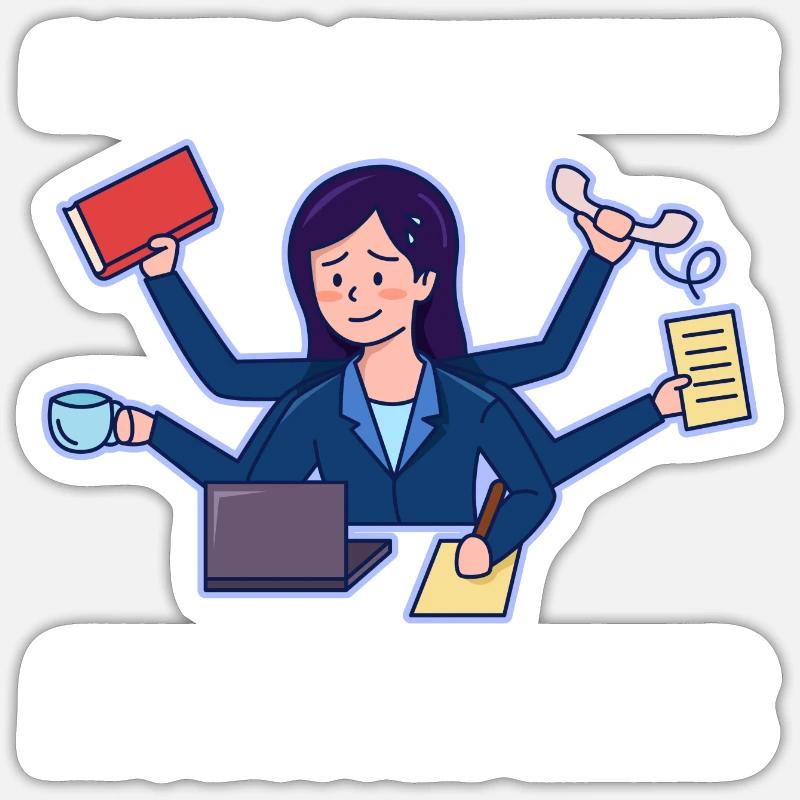 Multitasking zum Muttertag Sticker Größe S (10 x 10 cm)