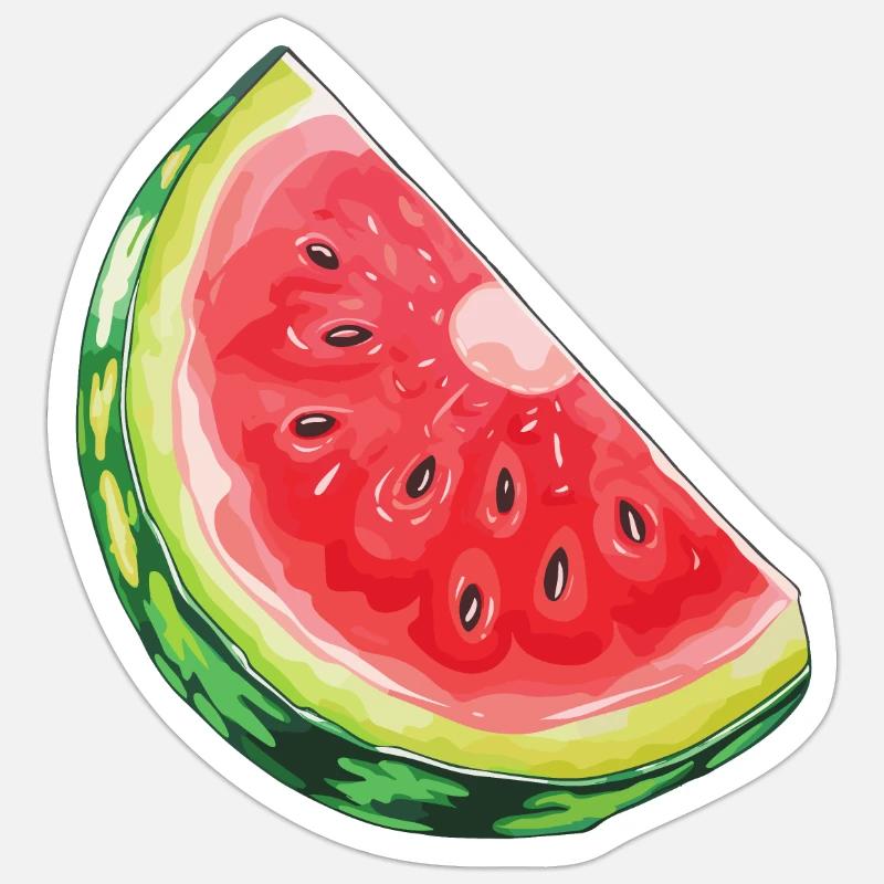 Tranche de pastèque désaltérant la soif Sticker taille S (10 x 10 cm)