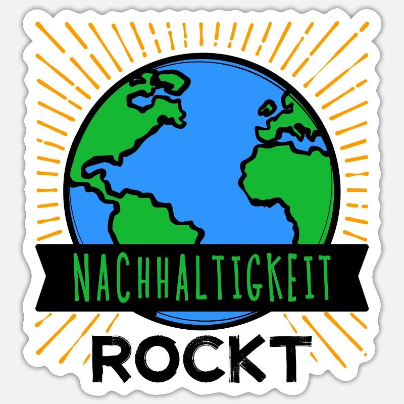 Nachhaltigkeit Mutter Erde Umwelt Statement Planet - Sticker Größe S (10 x 10 cm) - Mattweiß