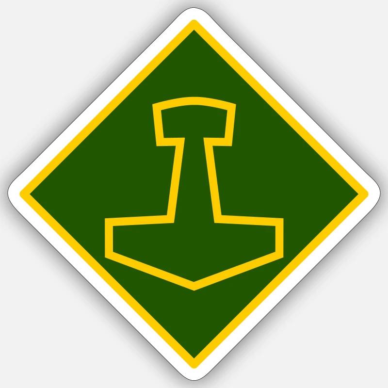 Mjölnir - Sticker Größe S (10 x 10 cm) - Mattweiß