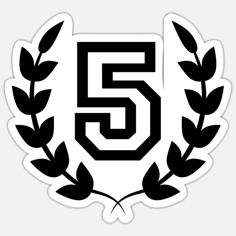 5e anniversaire-idée cadeau 5ans - Sticker taille S (10 x 10 cm) - blanc mat