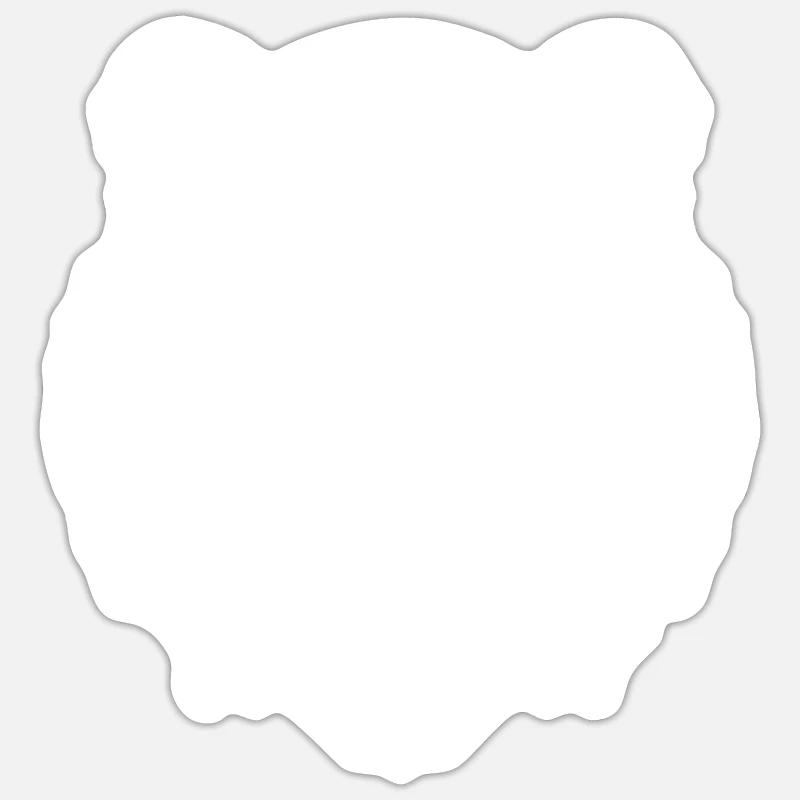 Tiger Big Cat - Sticker size S (10 x 10 cm) - white matte