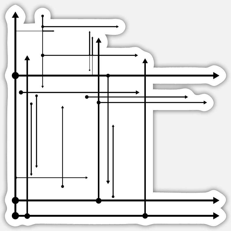 Flèches Sticker taille S (10 x 10 cm)