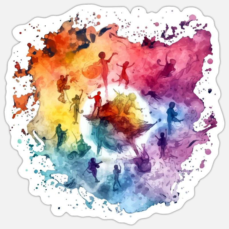 Nuée d'anges Sticker taille S (10 x 10 cm)