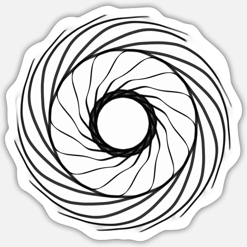 Optique circulaire - Sticker taille S (10 x 10 cm) - blanc mat