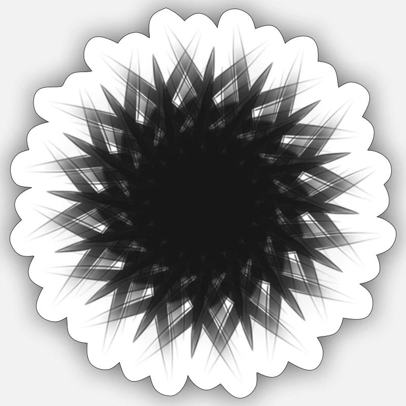 Black Circle - Sticker Größe S (10 x 10 cm) - Mattweiß