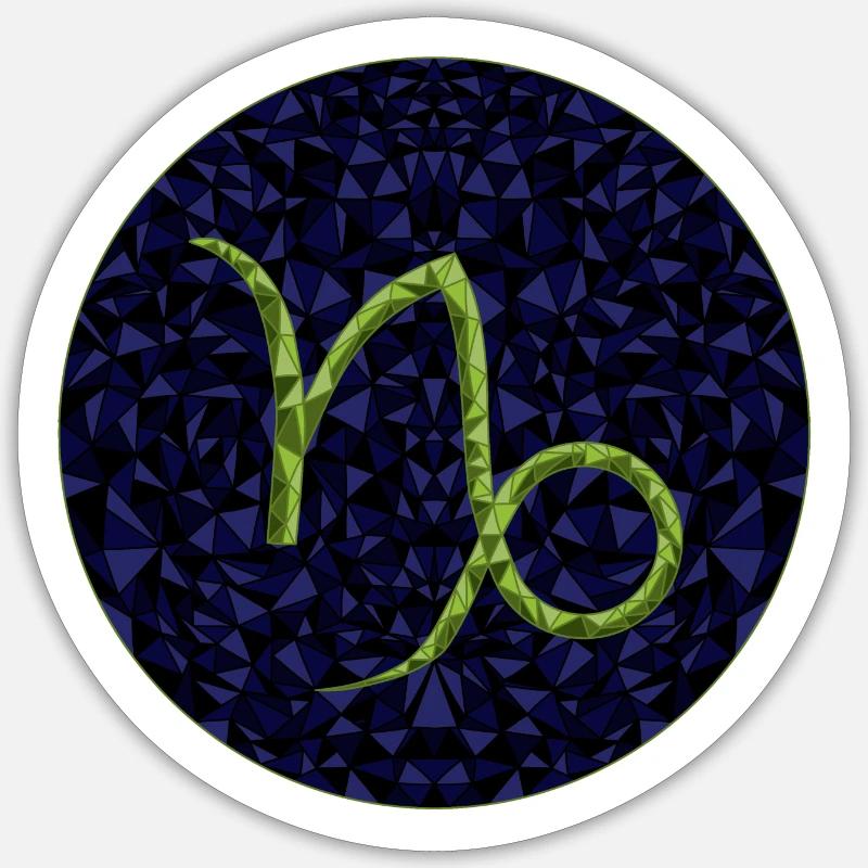 Capricorne - Sticker taille S (10 x 10 cm) - blanc mat