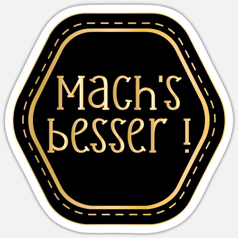 LOBEN KOMPLIMENTE - MACHE ES BESSER - Sticker Größe S (10 x 10 cm) - Mattweiß