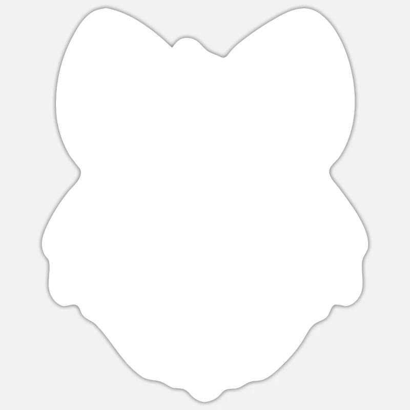 Wolf - Sticker size S (10 x 10 cm) - white matte
