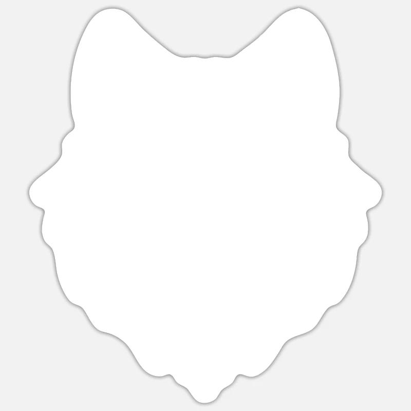 Wolf - Sticker size S (10 x 10 cm) - white matte