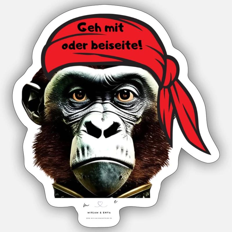 Geh mit oder beiseite! Sticker Größe S (10 x 10 cm)