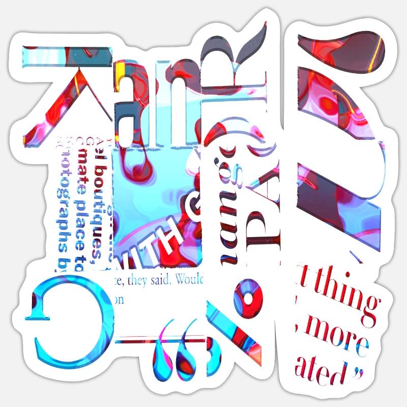 Newspaper Clips Scrapbook Magazines Alphabet Code Sticker size S (10 x 10 cm)