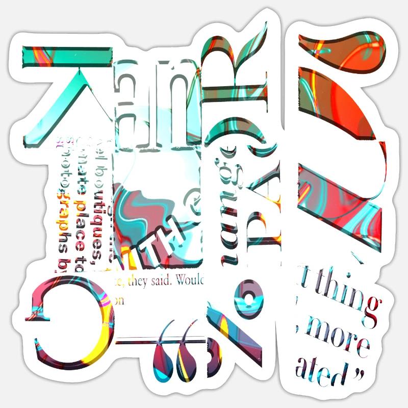 Zeitungsausschnitte Scrapbook Zeitschriften Alphabet Code Sticker Größe S (10 x 10 cm)