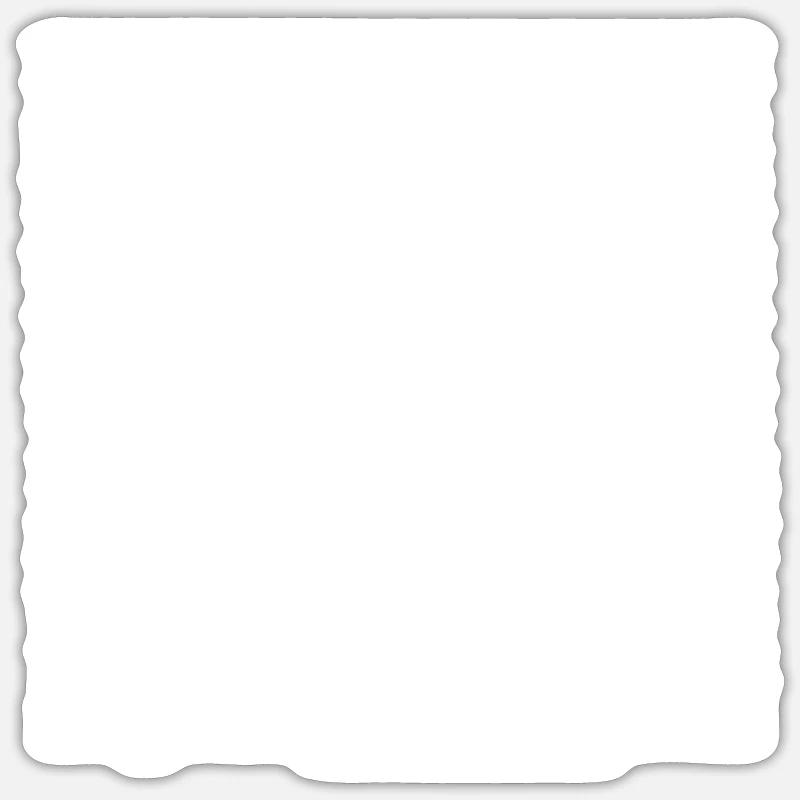 Lignes blanches horizontales - Sticker taille S (10 x 10 cm) - blanc mat