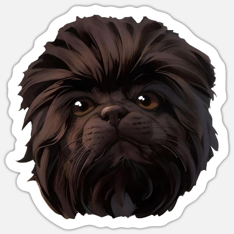Affenpinscher - Sticker size S (10 x 10 cm) - white matte