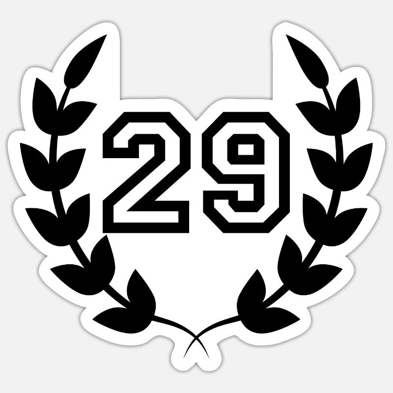29e anniversaire-idée cadeau 29ans - Sticker taille S (10 x 10 cm) - blanc mat