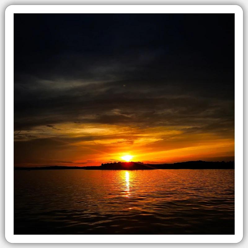 Sunset - Sticker size S (10 x 10 cm) - white matte