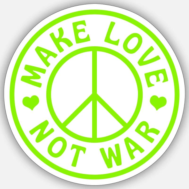 MAKE LOVE NOT WAR - Sticker size S (10 x 10 cm) - white matte