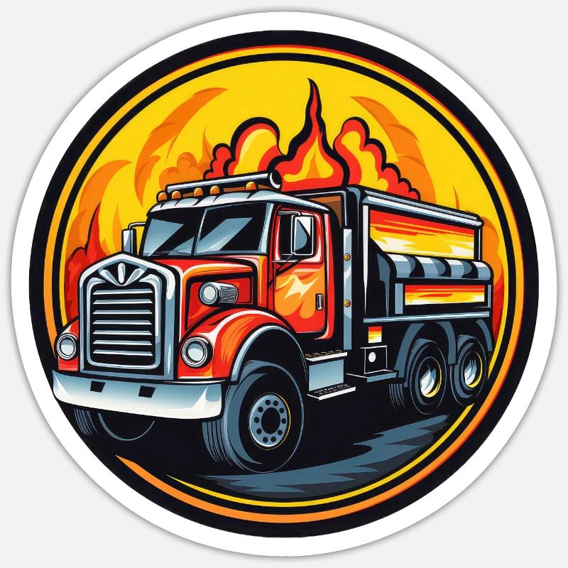 Fire brigade - Sticker size S (10 x 10 cm) - white matte