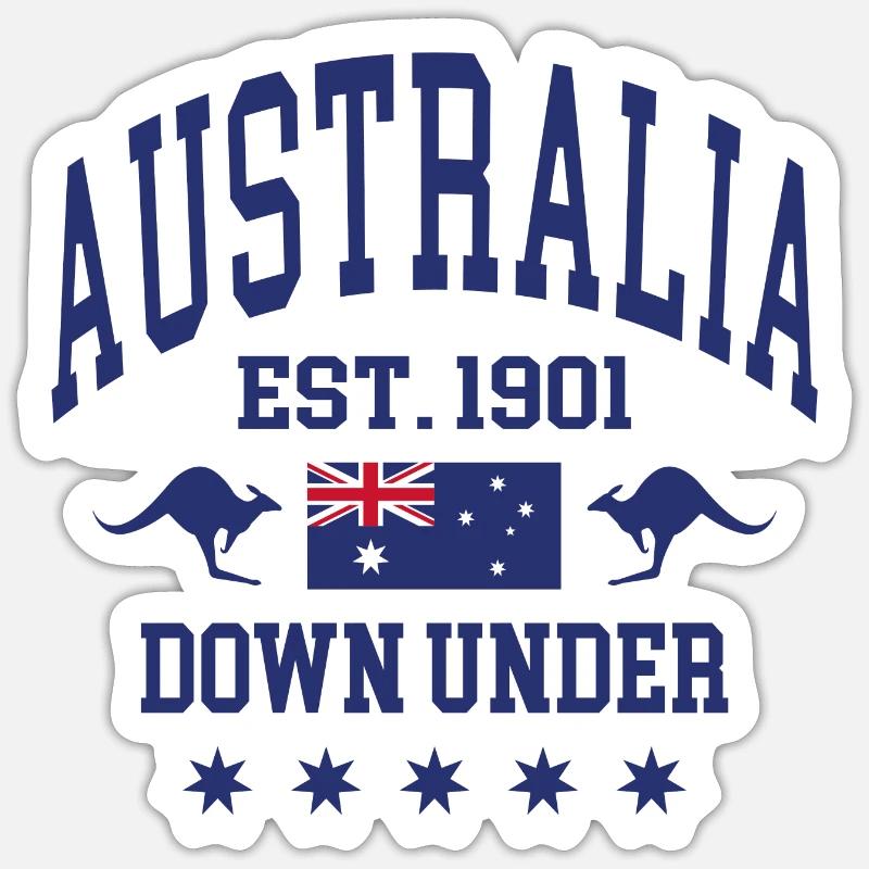 Australia - Sticker size S (10 x 10 cm) - white matte