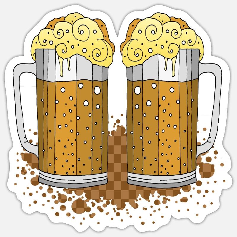 Pints - Sticker Größe S (10 x 10 cm) - Mattweiß