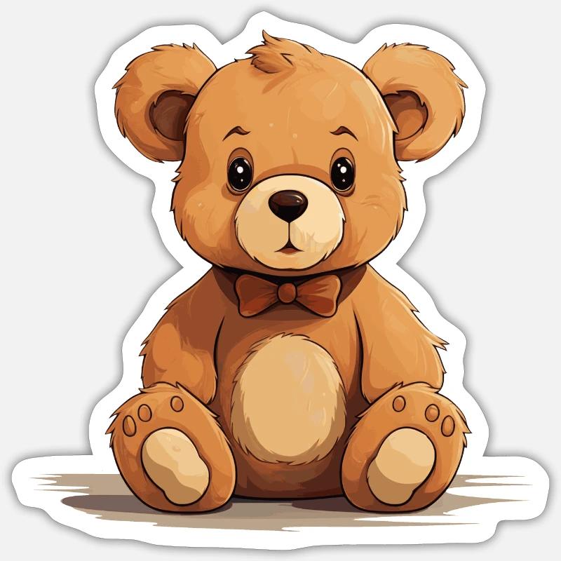 Teddy bear - Sticker size S (10 x 10 cm) - white matte