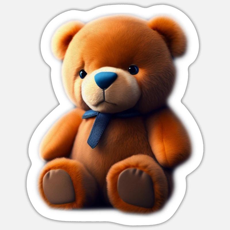 Teddy bear - Sticker size S (10 x 10 cm) - white matte