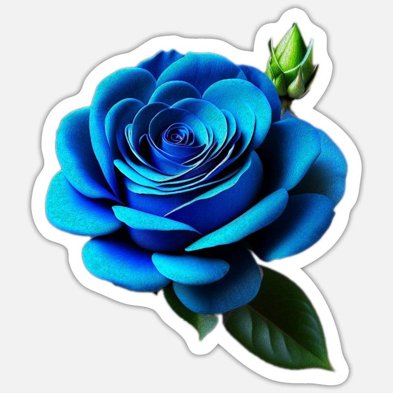 Blue Rose Sticker size S (10 x 10 cm)