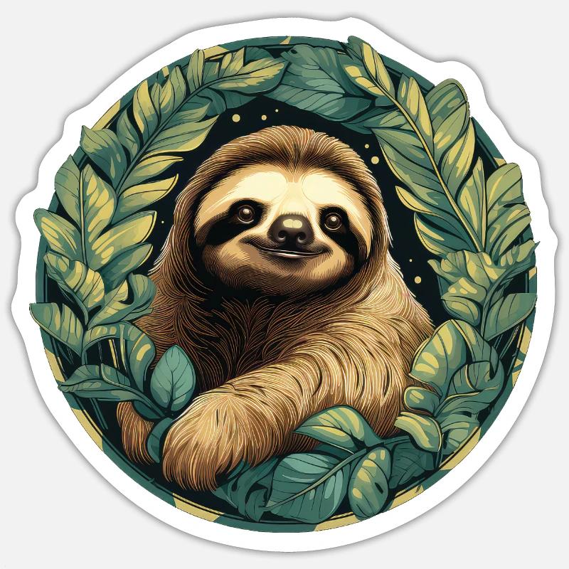 Sloth - Sticker size S (10 x 10 cm) - white matte