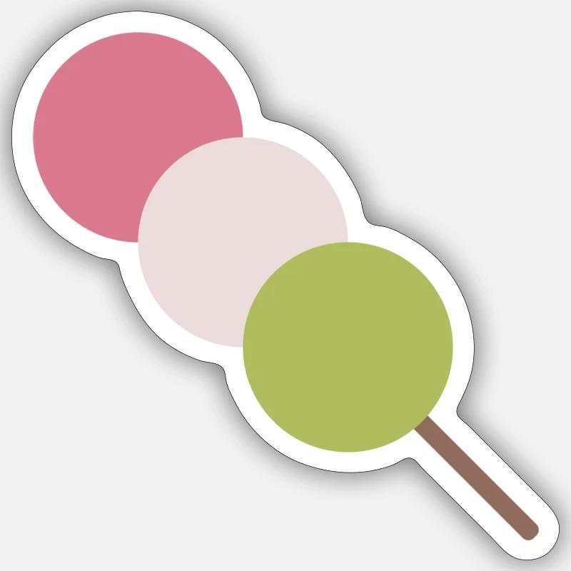 Dango sur le style - Sticker taille S (10 x 10 cm) - blanc mat
