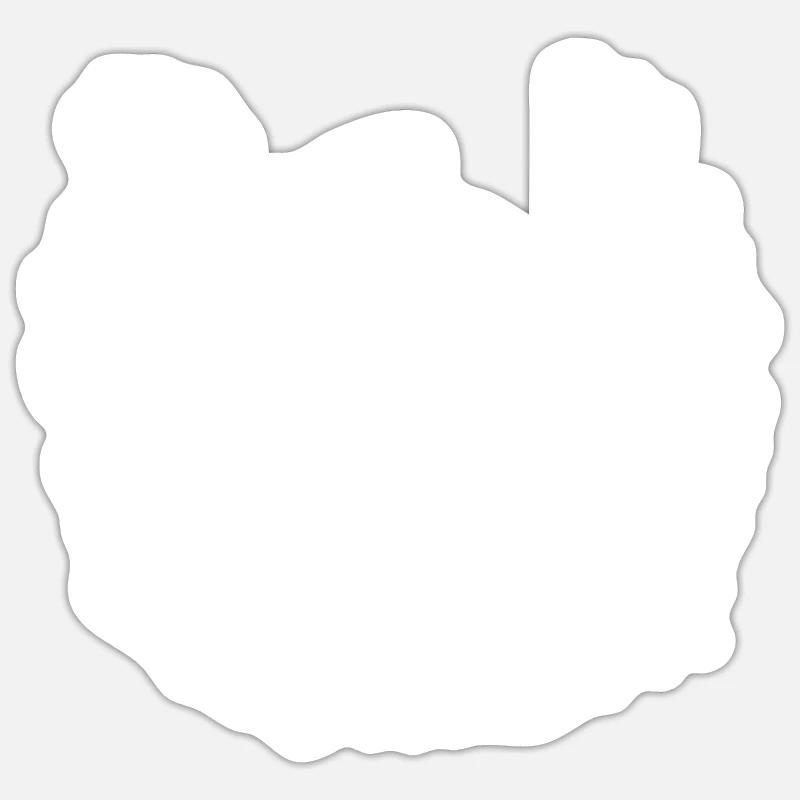 Baleine Poisson de mer - Sticker taille S (10 x 10 cm) - blanc mat