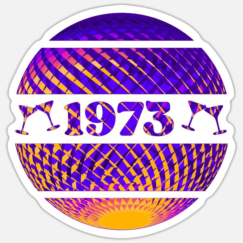 Année de construction: 1973 - Sticker taille S (10 x 10 cm) - blanc mat